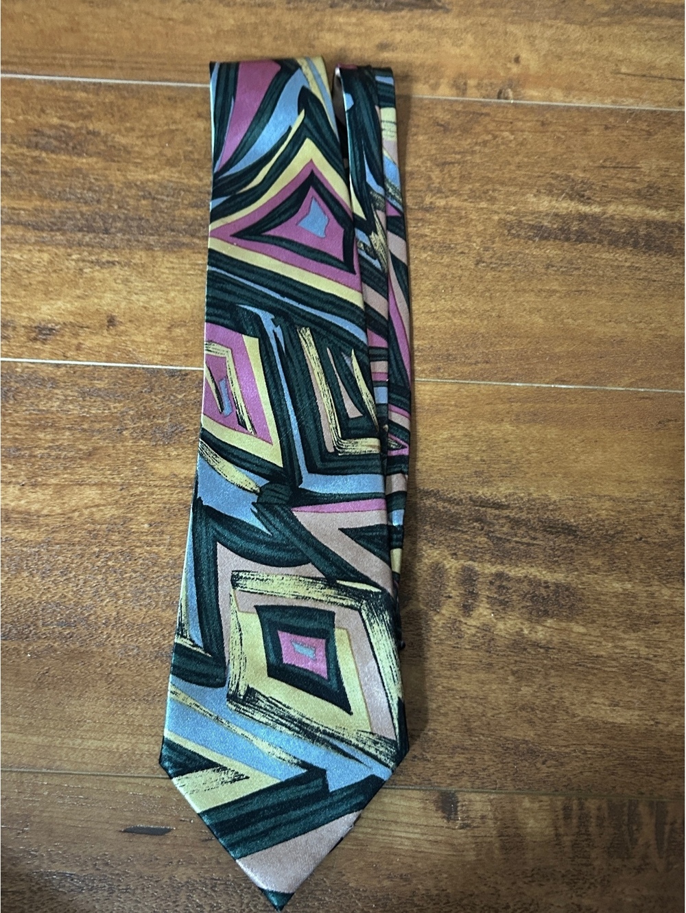 Handmade Geometric Pattern Silk Tie